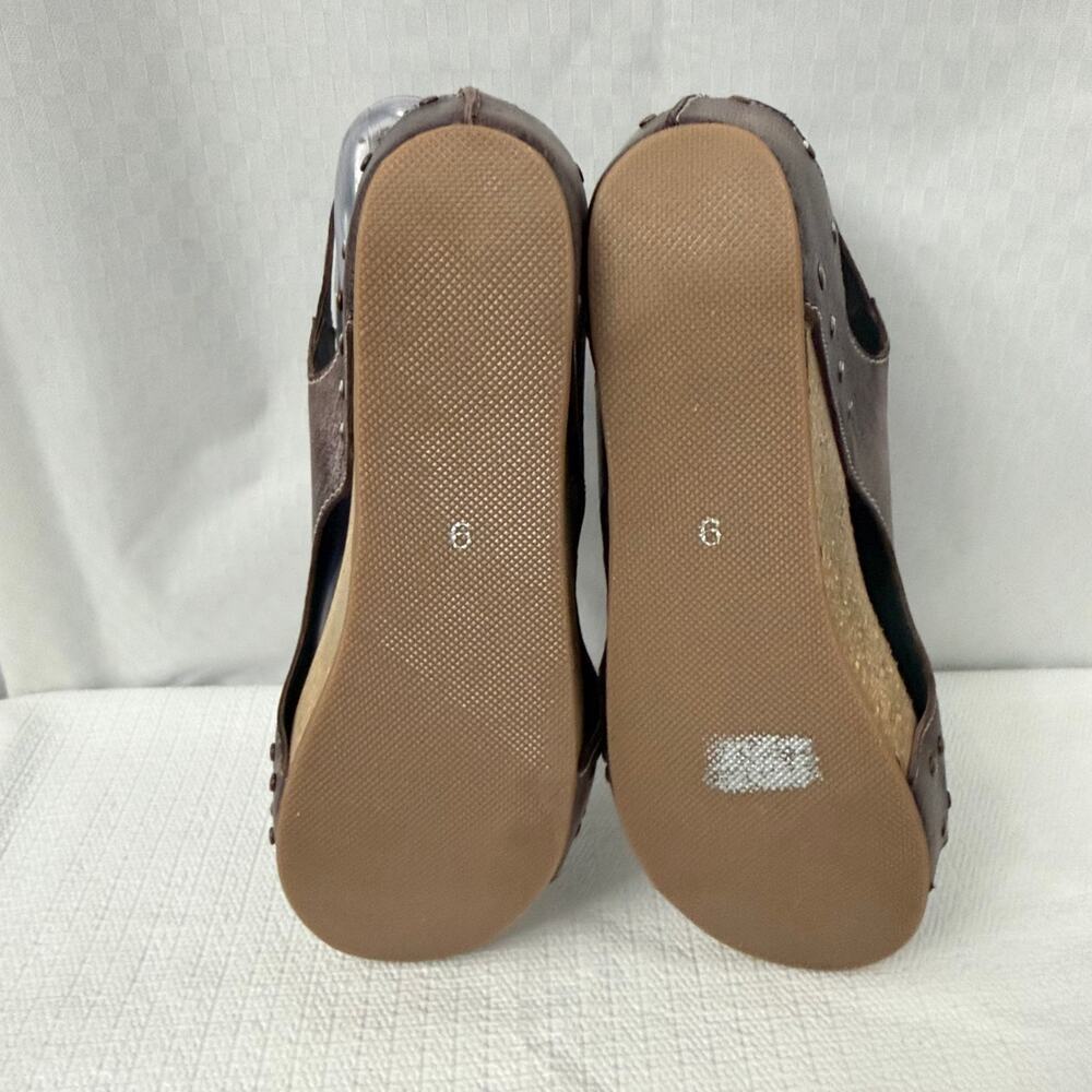 Roan by Bed Stu Fortnite Wedge Sandals Womens Size 9 Studded Brown Leather - Picture 12 of 12